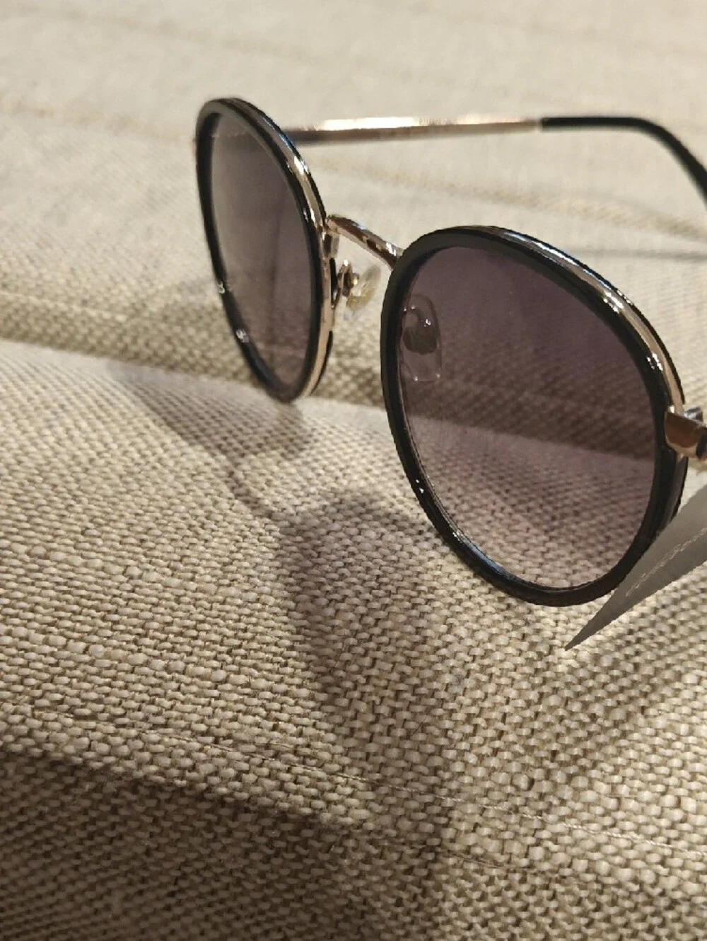 NWT Universal Thread Round Sunglasses — Black Frame with Purple Lenses - Picture 6 of 8